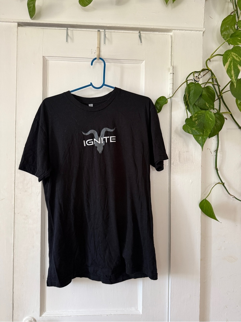 Next Level Apparel Black Short-Sleeve IGNITE Logo Tee size L